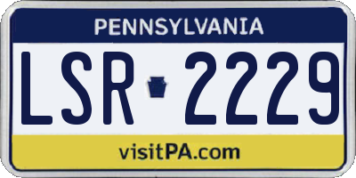 PA license plate LSR2229