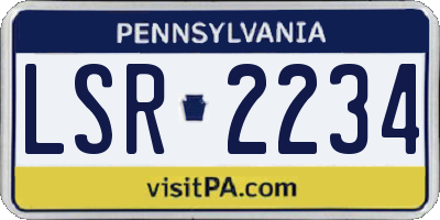 PA license plate LSR2234