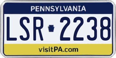 PA license plate LSR2238