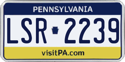 PA license plate LSR2239