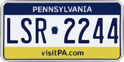 PA license plate LSR2244