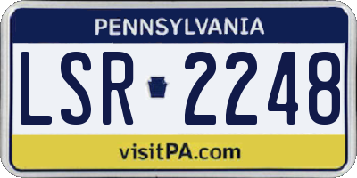 PA license plate LSR2248