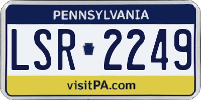 PA license plate LSR2249
