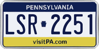 PA license plate LSR2251