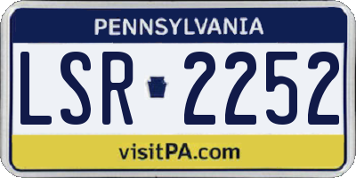 PA license plate LSR2252