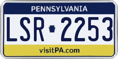 PA license plate LSR2253