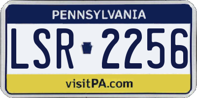 PA license plate LSR2256