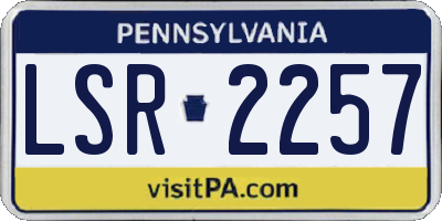 PA license plate LSR2257