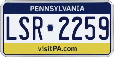 PA license plate LSR2259