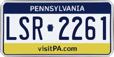 PA license plate LSR2261