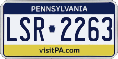 PA license plate LSR2263