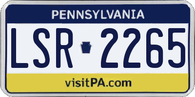 PA license plate LSR2265