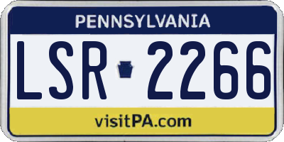 PA license plate LSR2266