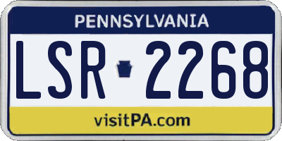 PA license plate LSR2268