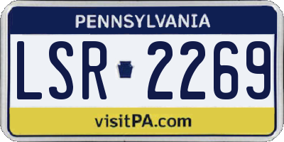 PA license plate LSR2269