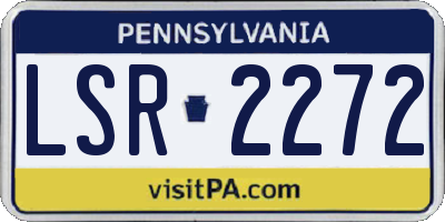 PA license plate LSR2272