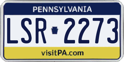 PA license plate LSR2273