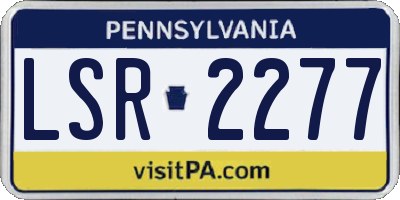 PA license plate LSR2277