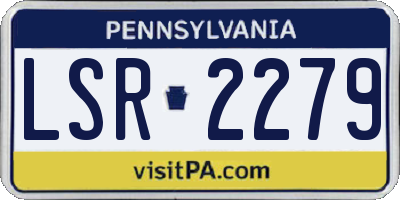 PA license plate LSR2279