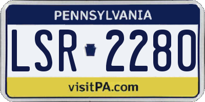 PA license plate LSR2280