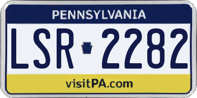 PA license plate LSR2282