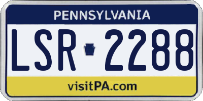 PA license plate LSR2288
