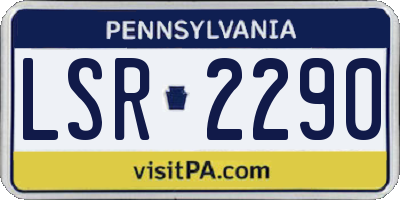 PA license plate LSR2290