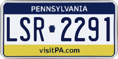 PA license plate LSR2291