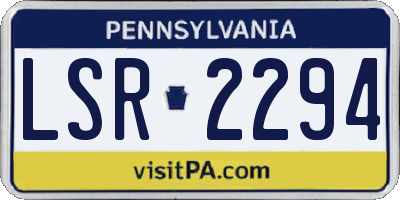 PA license plate LSR2294
