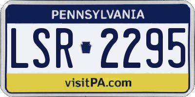 PA license plate LSR2295