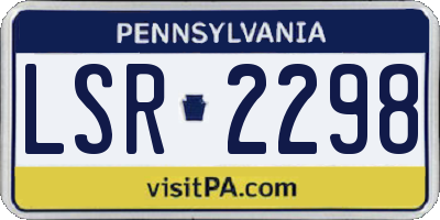 PA license plate LSR2298