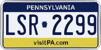 PA license plate LSR2299