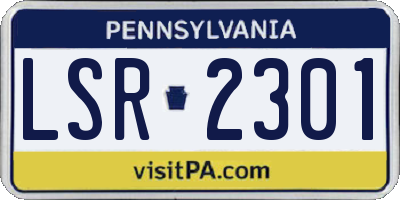 PA license plate LSR2301