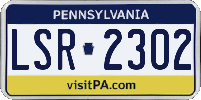 PA license plate LSR2302