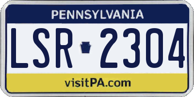 PA license plate LSR2304