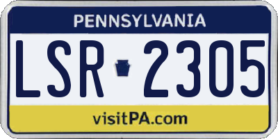 PA license plate LSR2305