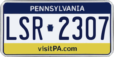 PA license plate LSR2307