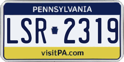PA license plate LSR2319