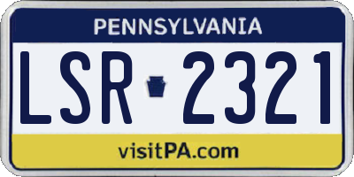 PA license plate LSR2321
