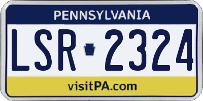 PA license plate LSR2324