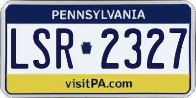 PA license plate LSR2327