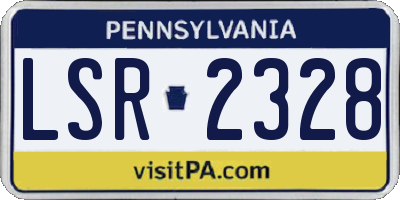 PA license plate LSR2328