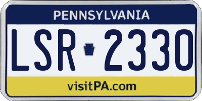 PA license plate LSR2330