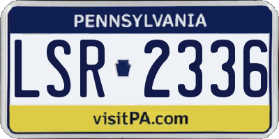 PA license plate LSR2336
