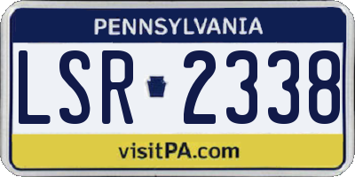 PA license plate LSR2338