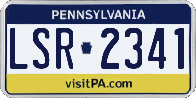 PA license plate LSR2341