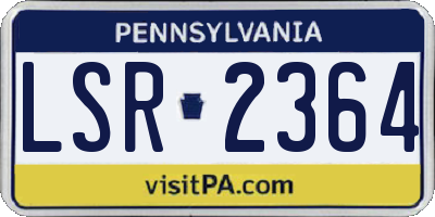 PA license plate LSR2364