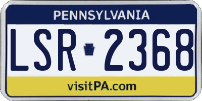 PA license plate LSR2368