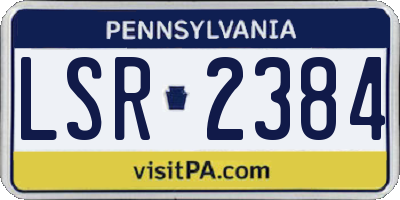 PA license plate LSR2384