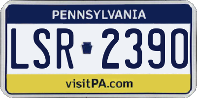 PA license plate LSR2390